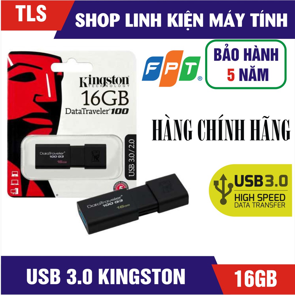 USB 3.0 Kingston DT100G3 16GB - Hàng chính hãng !!!