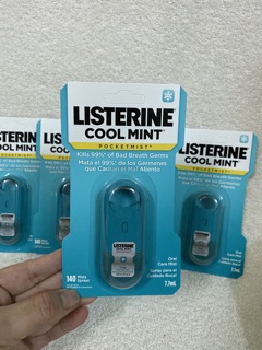 [Hàng Mỹ] Xịt thơm miệng Listerine 7.7ml-140 lần