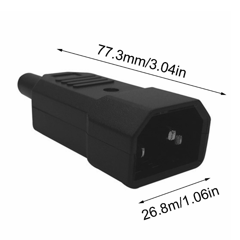 Dây Cáp Nối Nguồn Máy Tính Godd Iec C14 3pin Iec-C14 10a 250v Đen