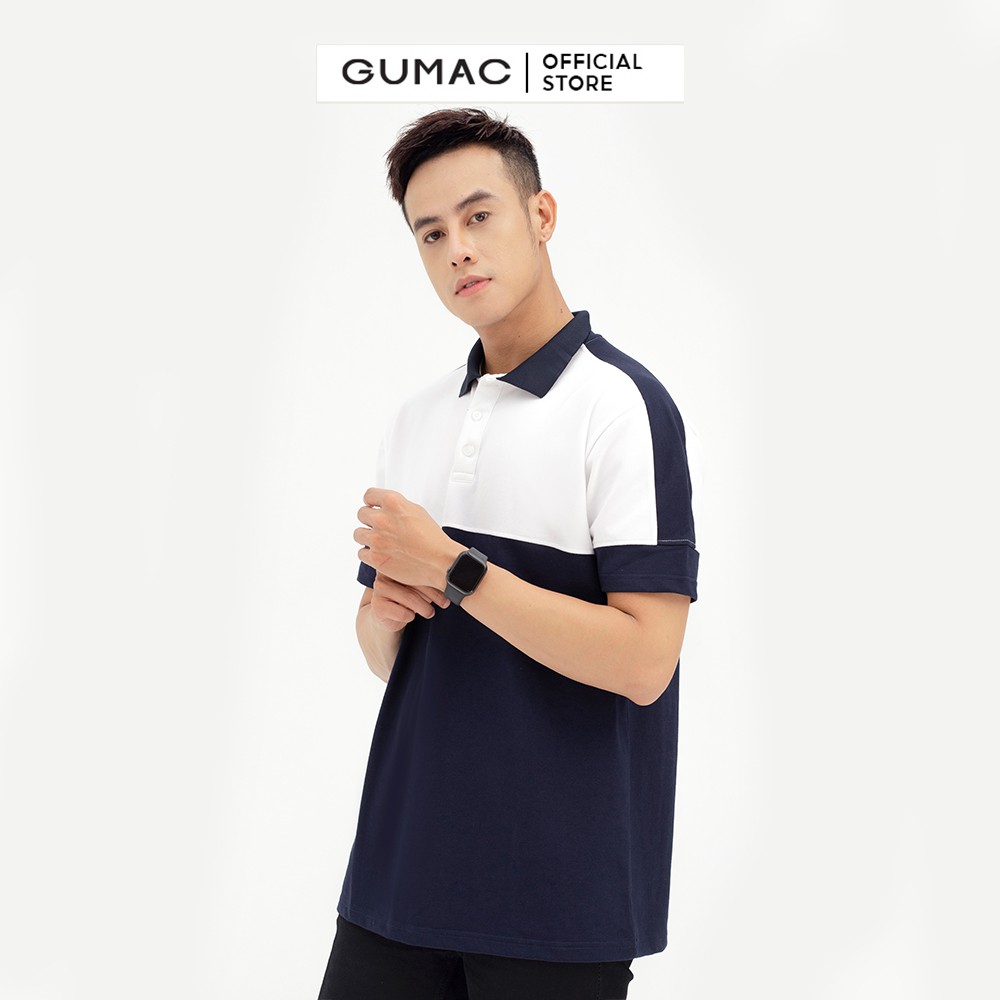 [Mã WABRGD12 giảm 10% đơn 250K] Áo thun nam polo phối màu GUMAC ATNB5112 | BigBuy360 - bigbuy360.vn