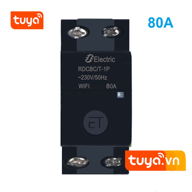 Công Tắc Wifi Công Suất Lớn Lắp Tủ Điện 80A 1Pha Tuya SHP-CB6B