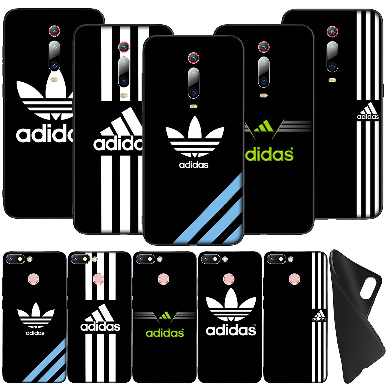 Soft Silicone iPhone 11 Pro XR X XS Max 7 8 6 6s Plus + Cover Adidas Phone Case