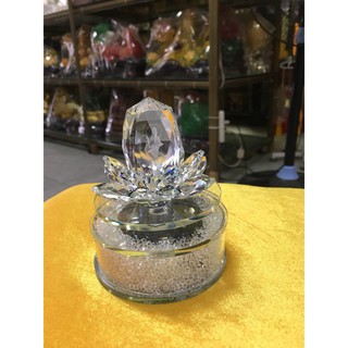 Quan âm hoa sen thủy tinh (trắng)