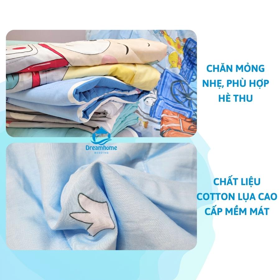 Chăn hè cho bé cotton lụa mát lạnh trần bông mỏng size 1m2x1m5 Dreamhomebedding