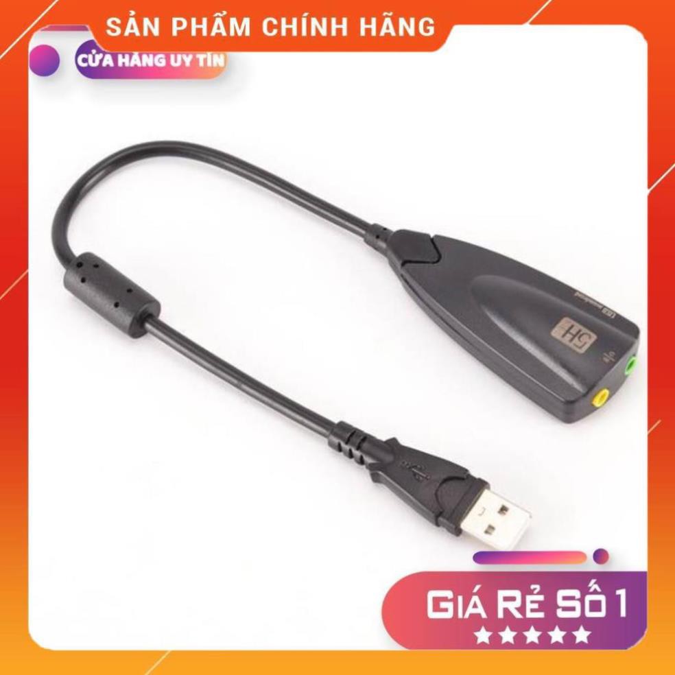 Dây USB Sound card cho máy tính cao cấp 5Hv2 7.1 - Dây chia MIc và Loa từ cổng USB