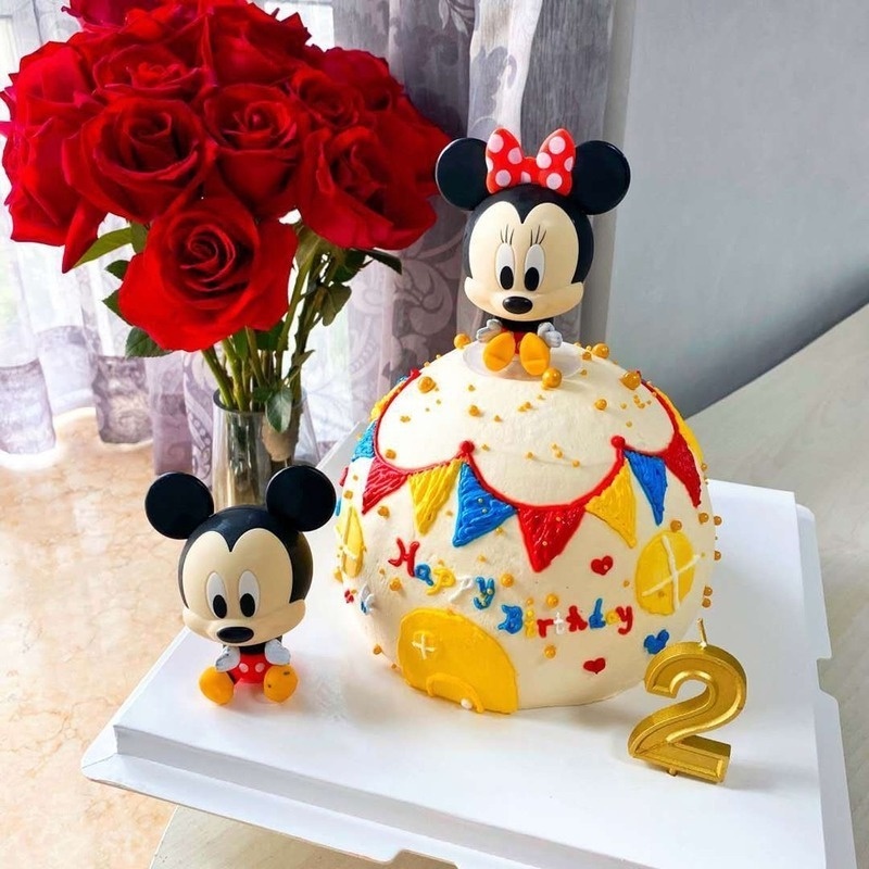 Set 2 Mô Hình Đồ Chơi Chuột Mickey Minnie Cho Bé