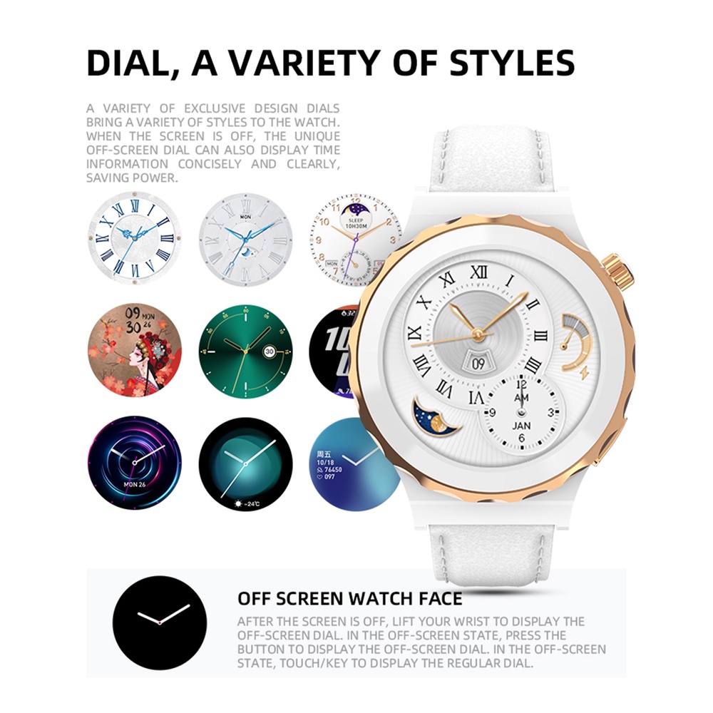 Đồng Hồ Thông Minh HW3 Mini NFC Siri Ai Bluetooth Không Dây Hỗ Trợ Theo Dõi Oxy Áp Suất Máu Cho Nữ