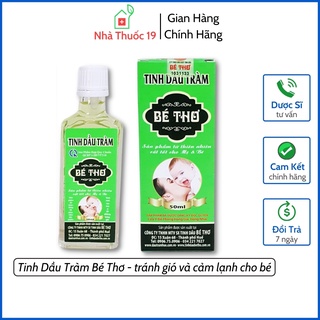 Tinh Dầu Tràm Bé Thơ 50ml Tinh Dầu Tràm Huế Nguyên Chất Nguyên Liệu 100%