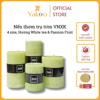 Nến thơm phòng Yakoo Candle thư giãn Nến trụ tròn 4 size hương hoa quả tươi mát, không khói, an toàn, khử mùi