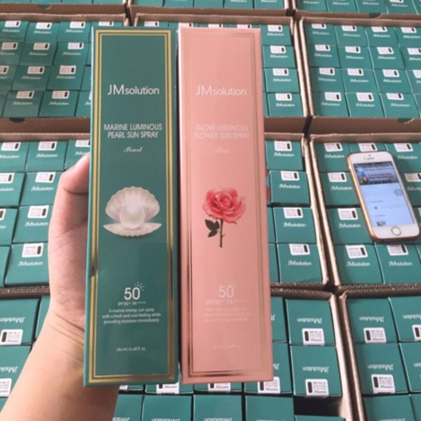 Xịt chống nắng body cấp nước, dưỡng ẩm Jmsolution Marine Luminous Pearl Sun Spray 180ml