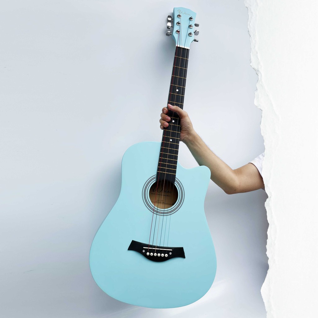 Đàn Guitar dáng khuyết Woim màu xanh đậm GU15
