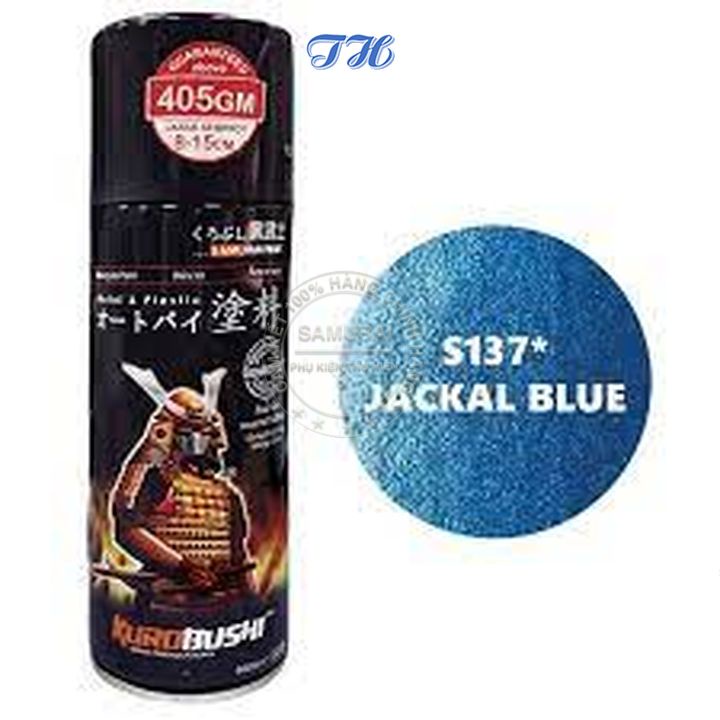 Combo 4 chai sơn samurai S137* Màu xanh dương gồm: uch210 - 3/124 - s137 - k1k - giấy nhám p800