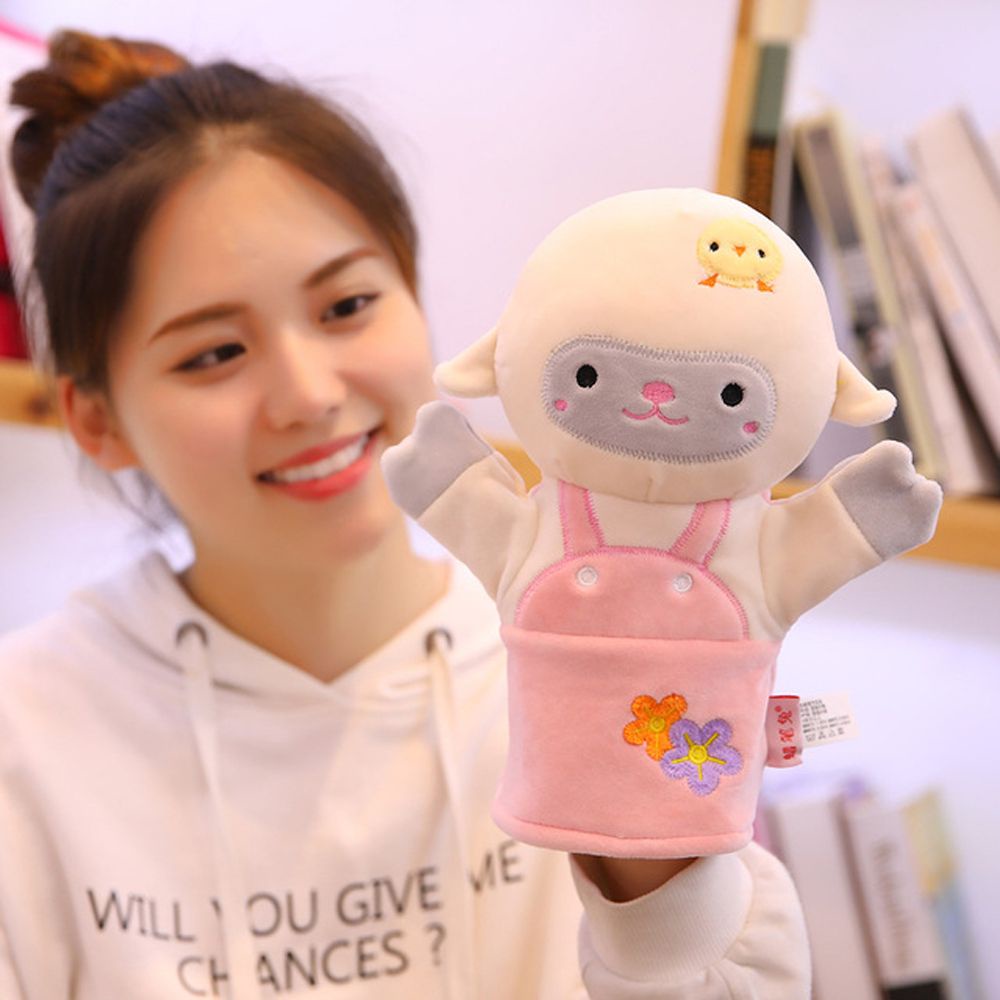 Con rối đeo tay hình cừu nhồi bông hoạt hình sáng tạo cho bé