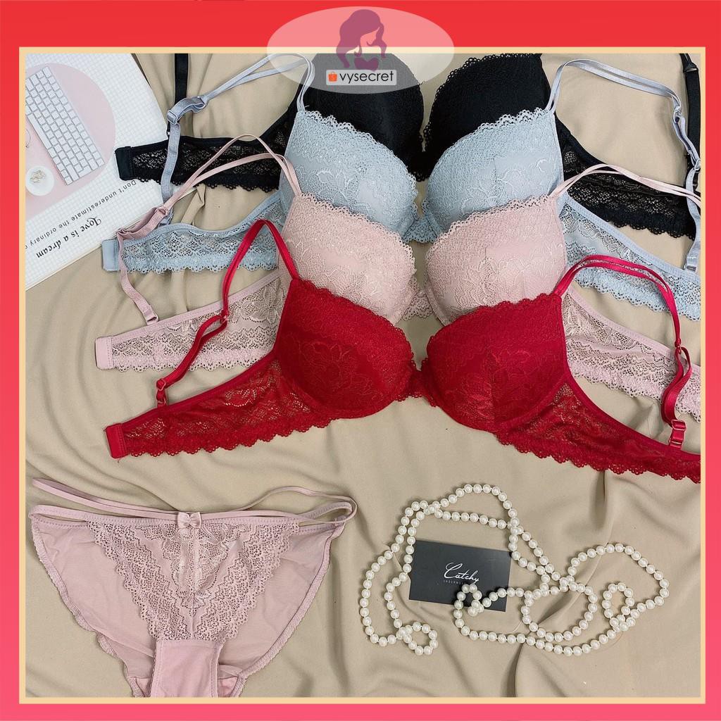 Bộ đồ lót ren cao cấp ,set đồ chip Vic ren quần dây có gọng đệm nâng ngực C199 | BigBuy360 - bigbuy360.vn
