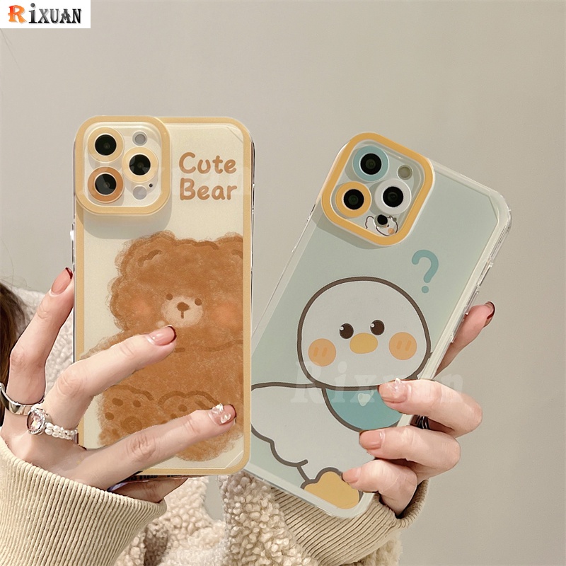 Ốp Điện Thoại TPU Mềm Hình Gấu/Vịt/Vịt Cho Redmi Note 11 Pro 11S 10 5G 9S 8 10C 9T 9A 9C Poco X3 GT X3Pro NFC M3 F3