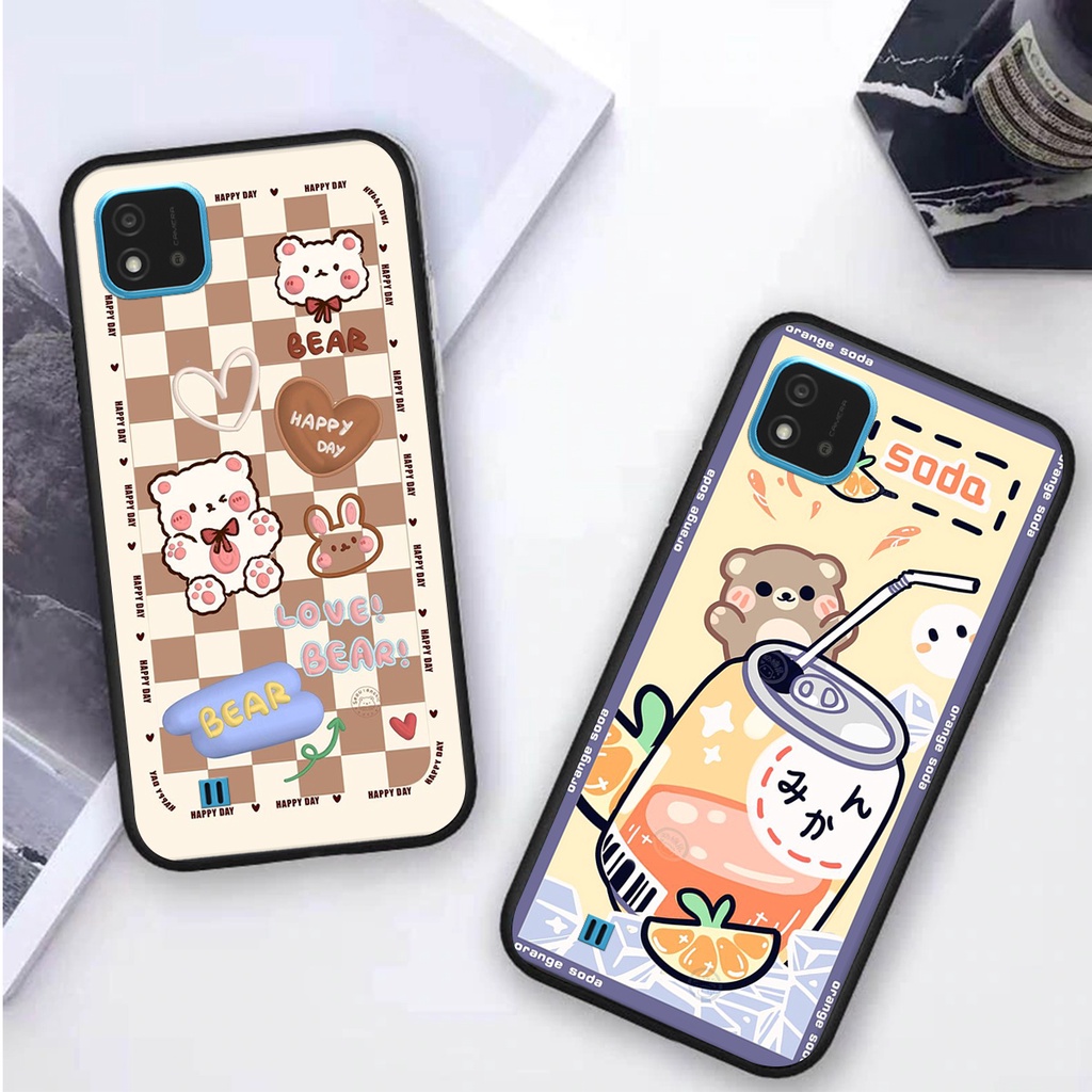 Ốp lưng Realme C20 / C11 2021 in hình 3D GẤU cute be@r, soda, happy day cực hot ,thời thượng