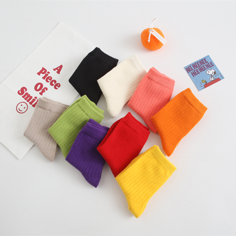 Vớ Cotton Giữ Ấm Màu Kẹo Dễ Thương Dành Cho Bé Trai Bé Gái