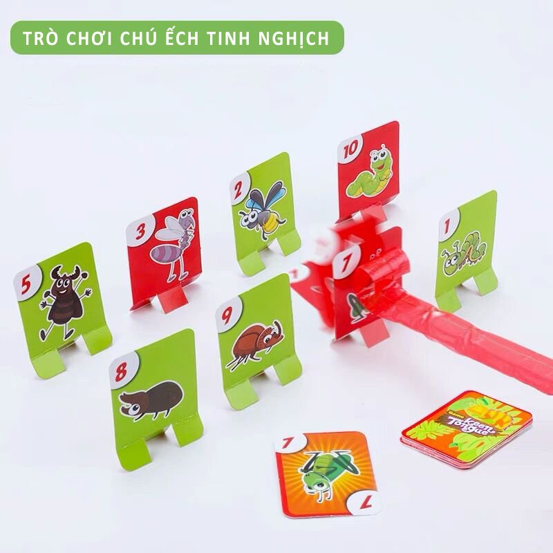 ( Đồ chơi nhập vai vui nhộn ) Mặt nạ ếch bắt mồi tinh nghịch , trò chơi nhập vai gia đình