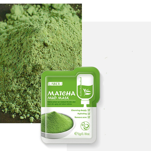 mặt nạ bùn tinh chất matcha trà xanh làm sạch sâu 5g