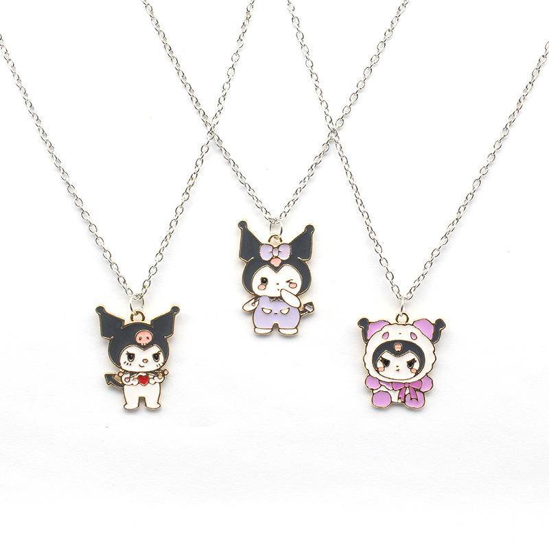 SANRIO Vòng cổ Mặt Hình Kuromi Hoạt Hình Dễ Thương Cho Nữ