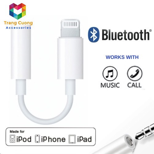 [FREESHIP] Jack Chuyển Đổi Tai Nghe 3.5mm Sang Lightning Iphone 7/8X/XSMax (Kết nối bluetooth)