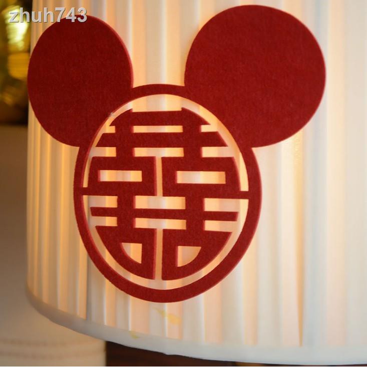 Miếng Dán Trang Trí Cửa Sổ Phòng Khách / Đám Cưới Hình Chuột Mickey Màu Đỏ Phong Cách Trung Hoa