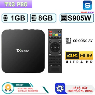Android Tivi Box TX3 Pro Ram 1 GB Rom 8GB - Hệ Điều Hành Android 7.1.2