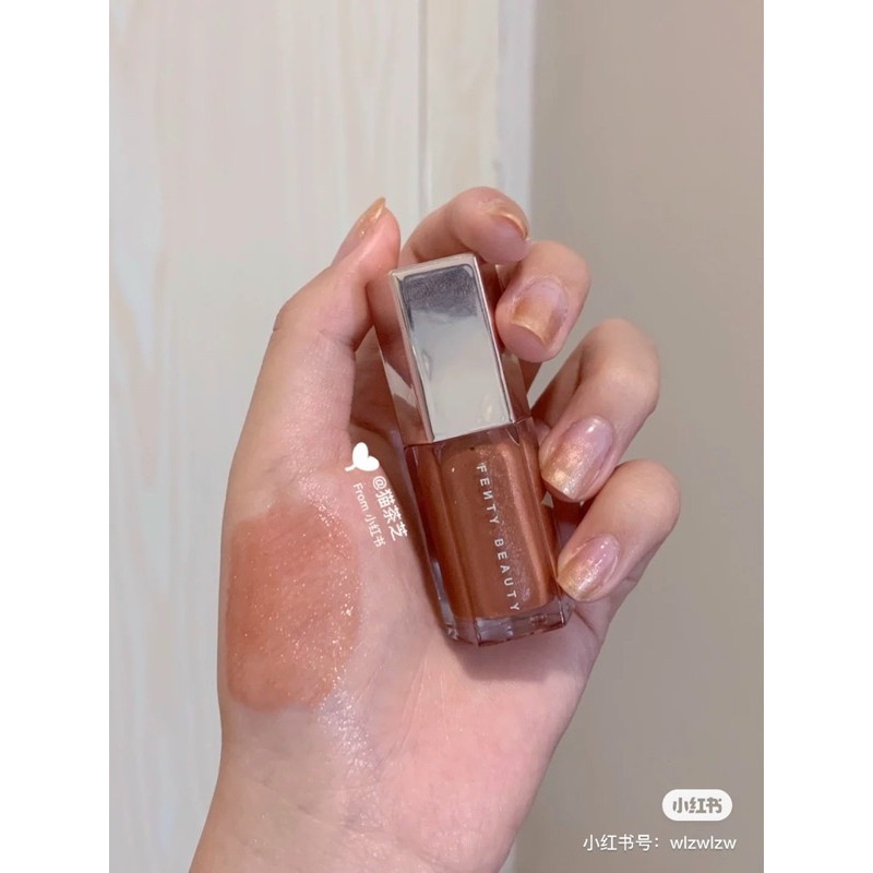 set fenty beauty diamond Bomb Baby mini gồm bắt sáng + son dưỡng