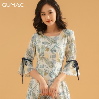 Đầm hoa cổ thuyền DA741 GUMAC