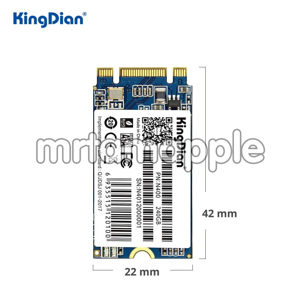 [Mã 99ELSALE hoàn 7% đơn 300K] Ổ CỨNG SSD M2 SATA 3 NGFF (2242) KINGDIAN N400 (120GB / 240GB) TỐC ĐỘ CAO