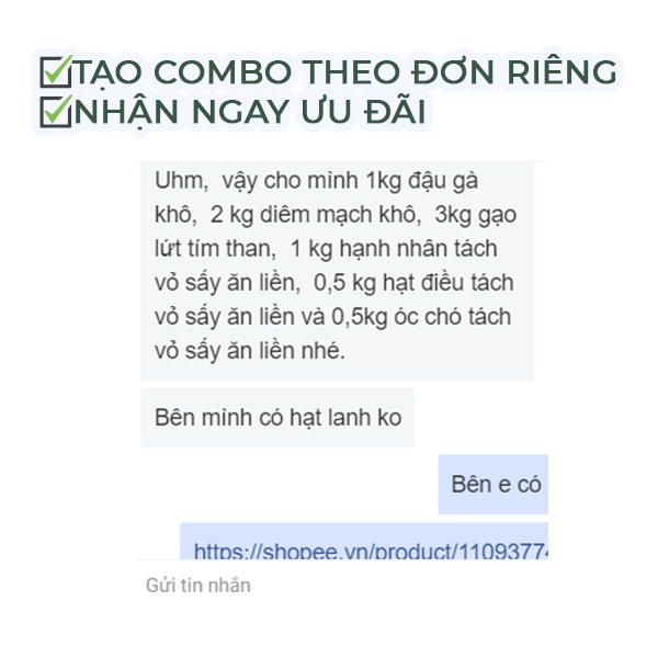 COMBO 10kg gạo lứt , 5kg đậu xanh Yenlanhnatural