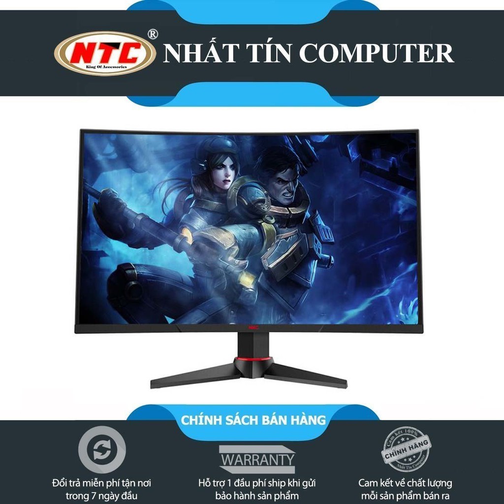 Màn hình máy tính HKC M24G1 24&quot; FullHD 144Hz màn LED cong - kết nối DVI/HDMI (Đen)