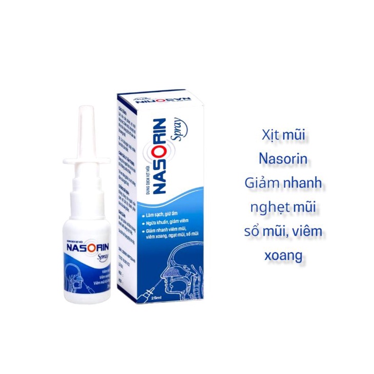 Dung dịch vệ sinh mũi Nasorin giảm triệu chứng viêm mũi, ngạt mũi, viêm mũi dị ứng