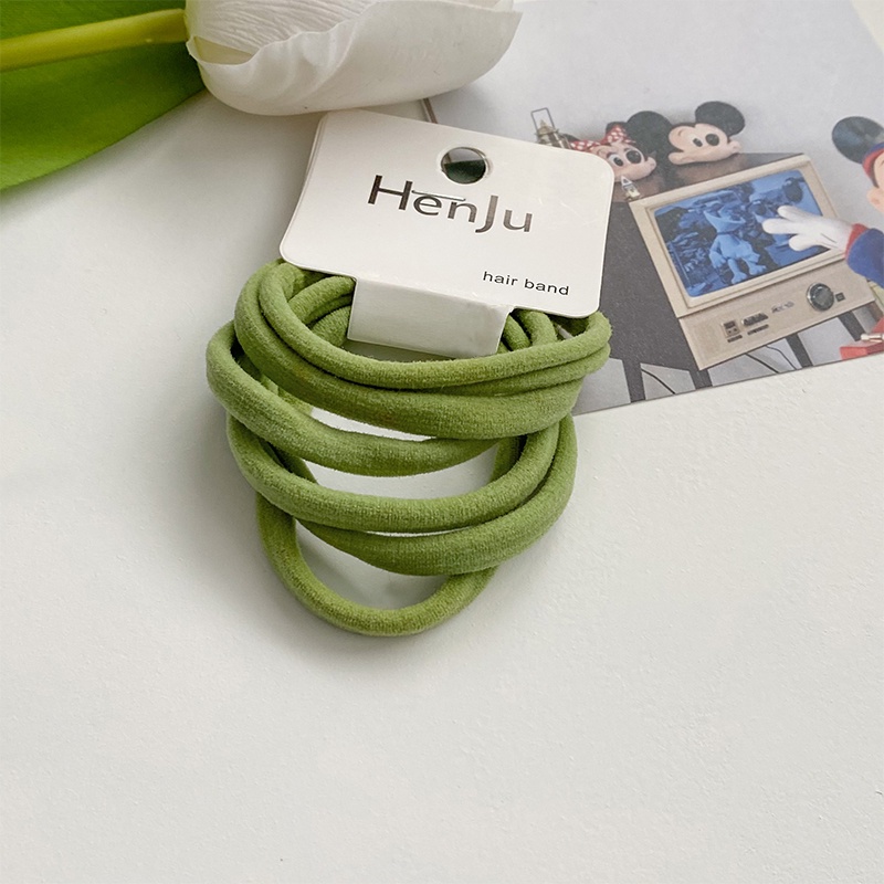 Bộ 6 Dây Buộc Tóc Cao Su Kiểu Dáng Đơn Giản Thời Trang 2022 Dành Cho Nữ