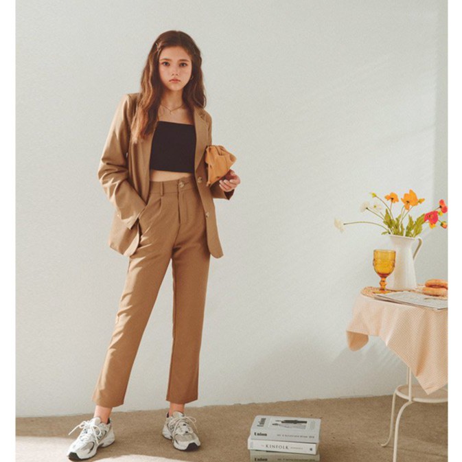 [Mã FAMALLT5 giảm 15% đơn 150k] Áo khoác blazer độn vai thanh lịch nữ Air Space 2031826006 | BigBuy360 - bigbuy360.vn