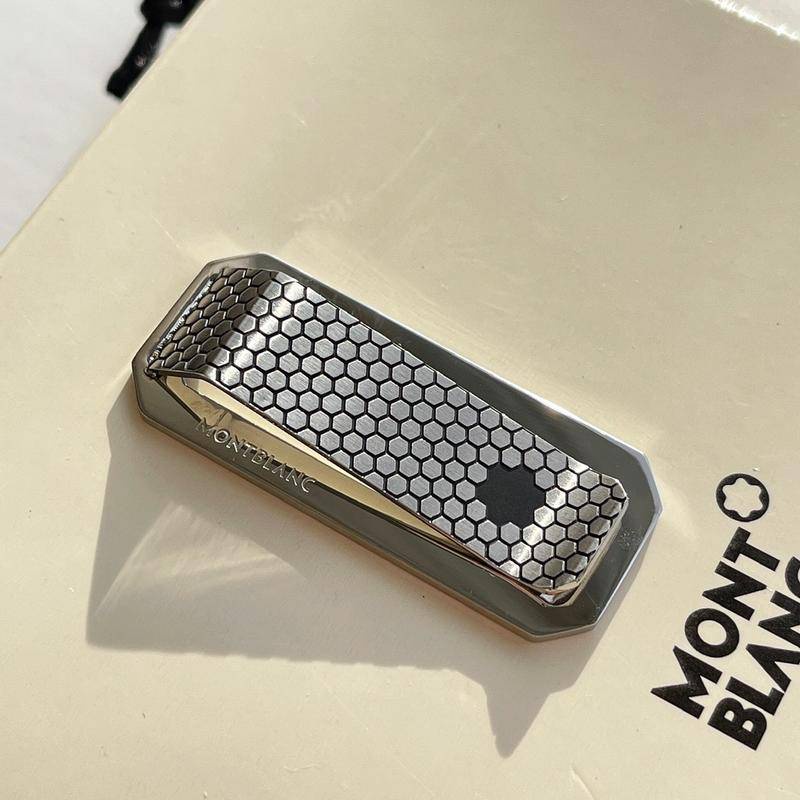 Montblanc Kẹp Tiền Bằng Thép Tinh Tế Khắc Họa Tiết Máy Bay Màu Vàng Kim Làm Quà Tặng Bạn