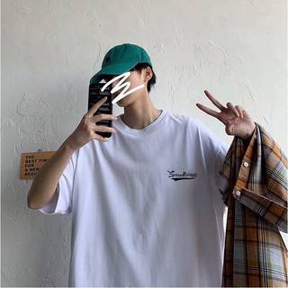 Áo phông trơn nam oversized Áo phông Unisex chữ A Áo phông form rộng Áo phông chui đầu nam nữ