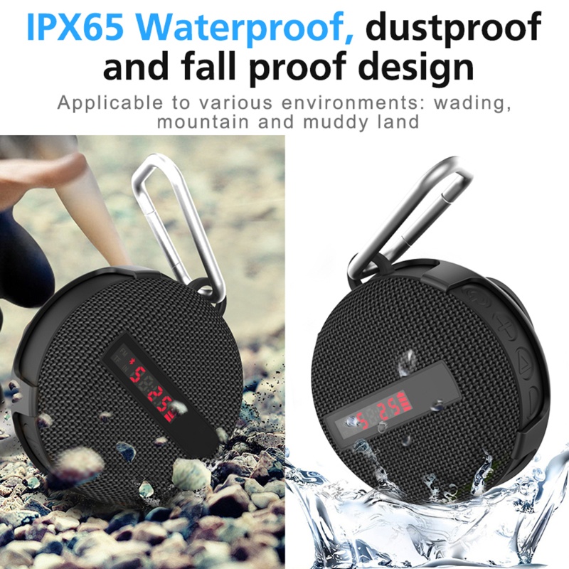 Loa Bluetooth Không Dây INWA Chống Nước Ipx65 Có Màn Hình LED Cho Xe Đạp / Xe Máy