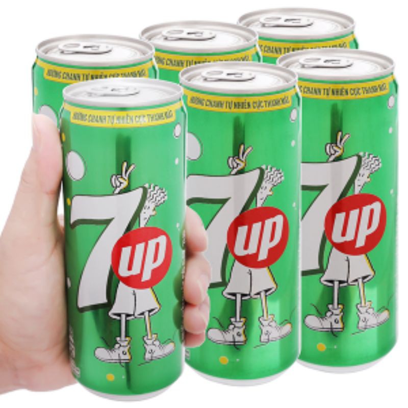 BÁN LẺ-Lốc 6 lon nước ngọt 7Up 330ml