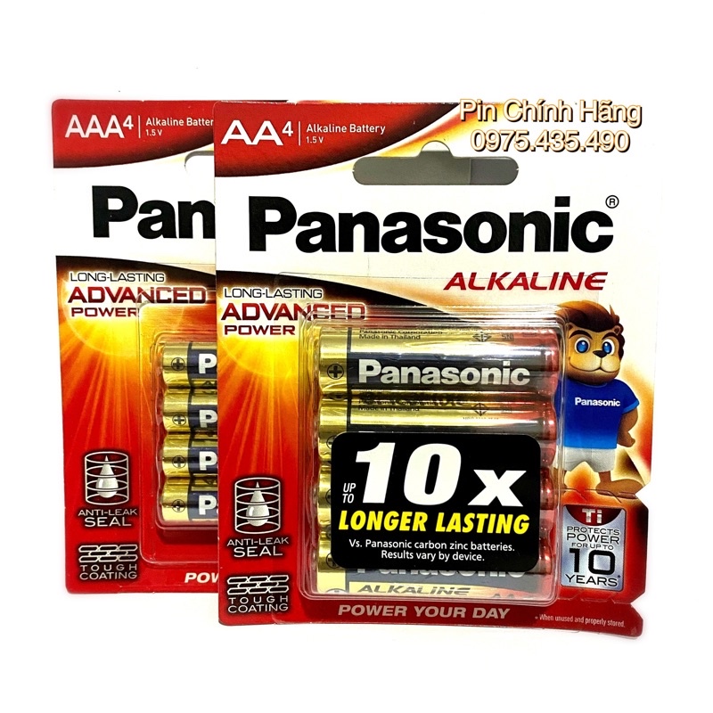 Pin AA / AAA Panasonic Alkaline Chính Hãng Vỉ 2 Viên, Vỉ 4 Viên