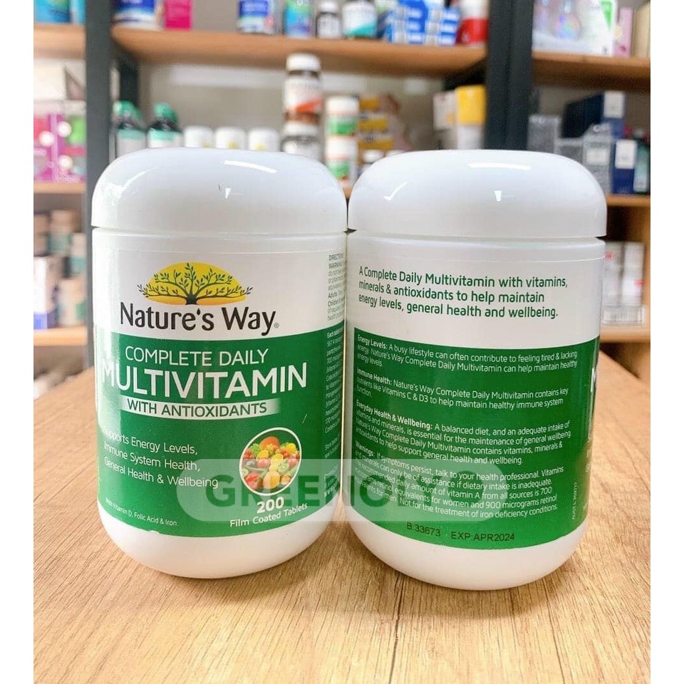 Vitamin Tổng Hợp Nature’s Way Complete Daily Multivitamin 200 Viên - Greenoly phân phối chính hãng