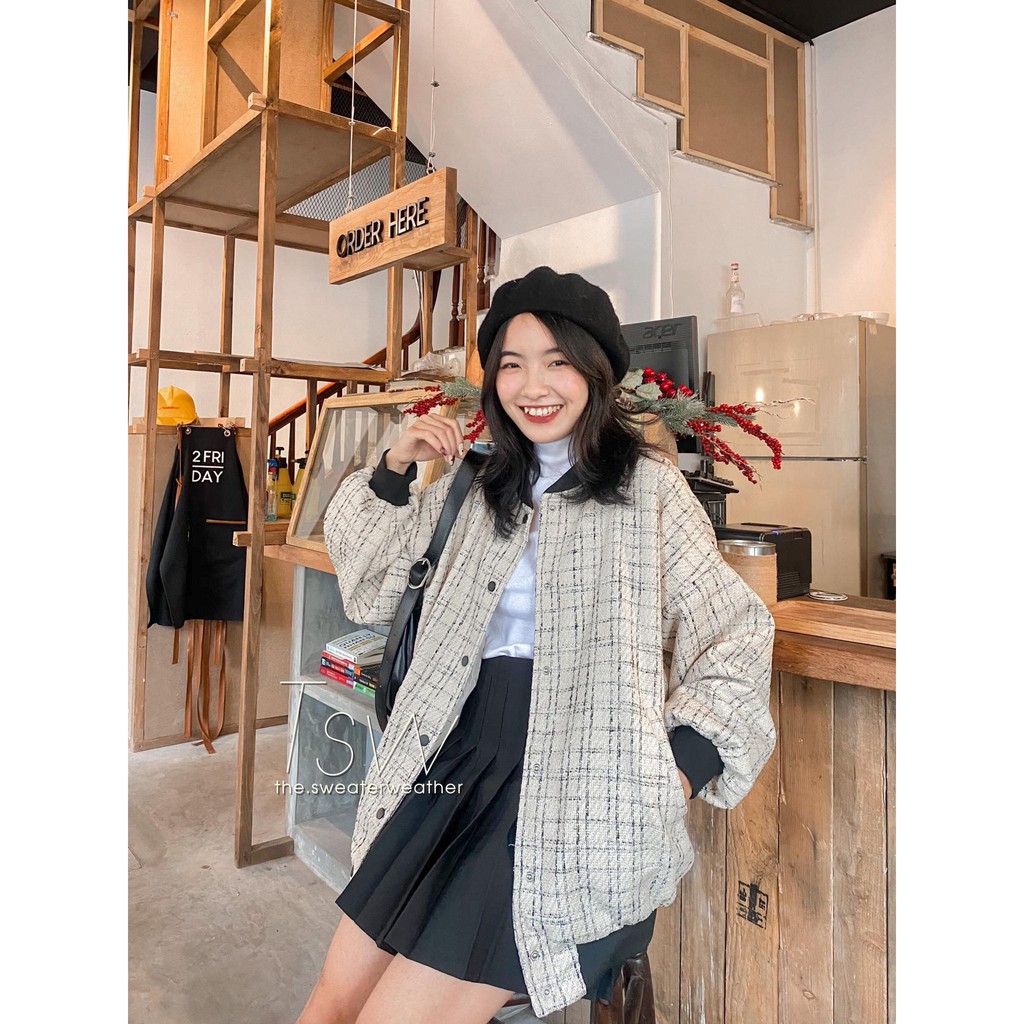 Áo khoác bomber dạ tweed TSW | BigBuy360 - bigbuy360.vn