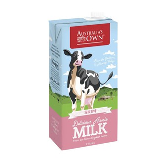 Combo 4 hộp Sữa tươi Australia Own Skim Milk hộp 1 lít [ Date 9/2021]