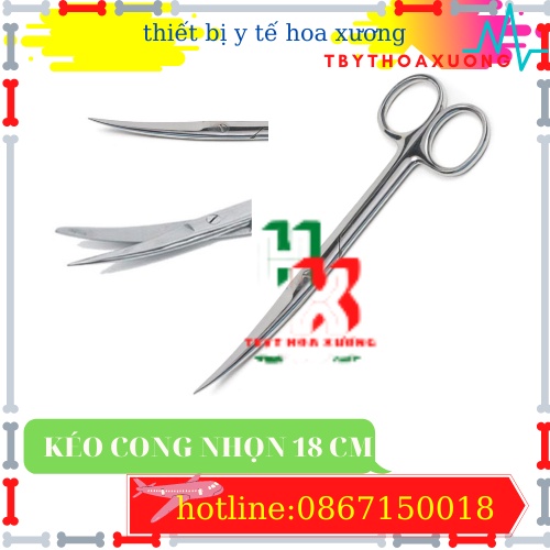 [ Chính Hãng parkistan ] Kéo Y Tế Cong Nhọn 12,14,16,18,20cm