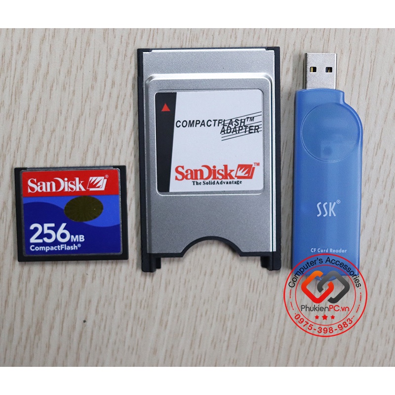 Thẻ nhớ CF Compact Flash Card 256Mb hãng SANDISK cho máy CNC công nghiệp