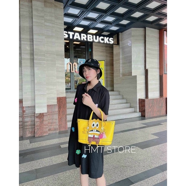 ĐẦM SUÔNG POLO ĐÍNH STICKER HÀNG LOẠI 1