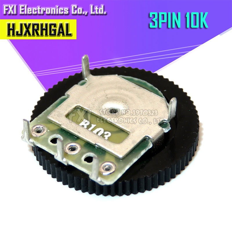 5 Chiết Áp Bánh Răng Kép B103 10K 3pin 16 * 2mm