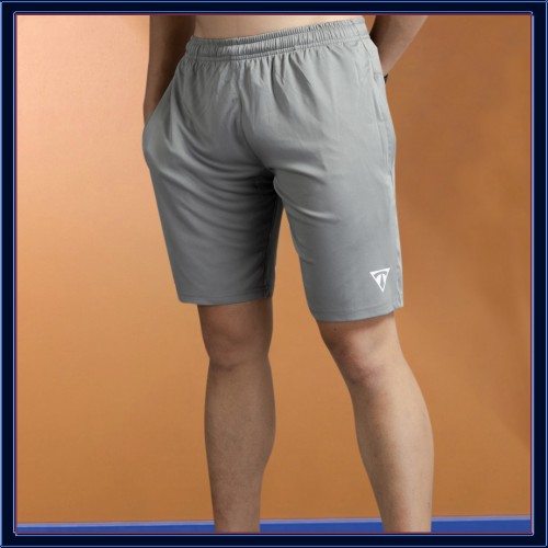 Quần Đùi/Short Thể Thao Nam Vải Thun Lạnh T-Simple (Xám) [NUTTY] quần tập gym cao cấp
