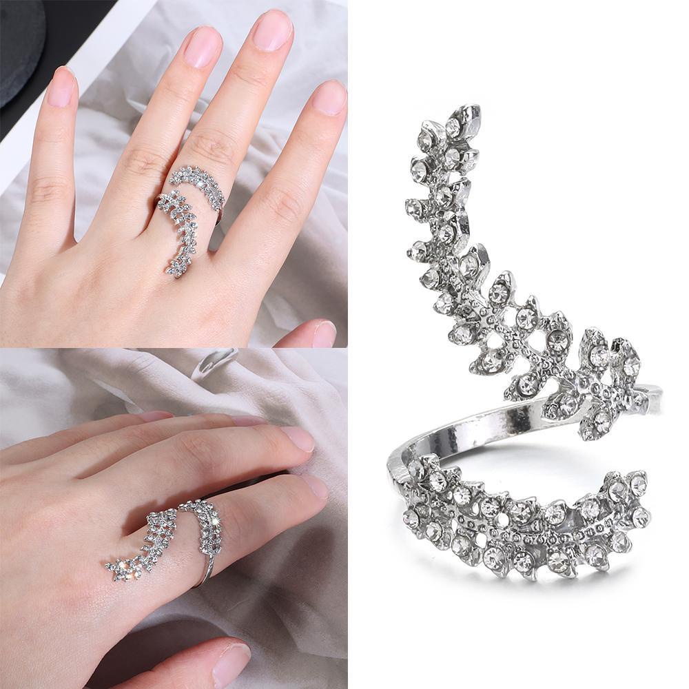 Nhẫn Hình Chiếc Lá Sáng Tạo Thời Trang Dự Tiệc