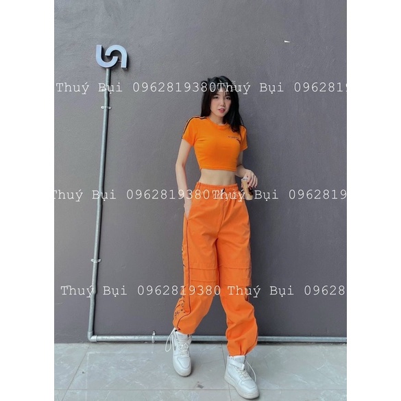 SÉT BỘ THỂ THAO CROPTOP FUNOFF CỘC TAY FULL SIZE LT01